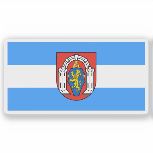 Vlag van Vukovar, Kroatië Sticker (Voorkant)
