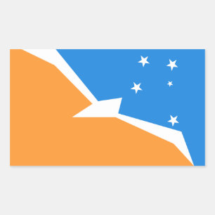 Vlag van Vuurland. Patagonië, Argentinië Rechthoekige Sticker