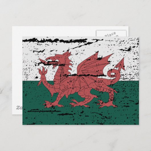 VLAG VAN WALEN BRIEFKAART (Voorkant / Achterkant)