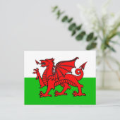 Vlag van Wales Briefkaart (Staand voorkant)