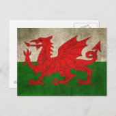  vlag van Wales Briefkaart (Voorkant / Achterkant)