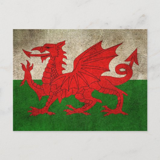  vlag van Wales Briefkaart (Voorkant)
