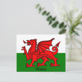 Vlag van Wales Briefkaart (Staand voorkant)