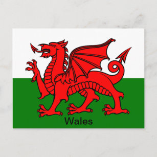 Vlag van Wales Briefkaart