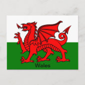 Vlag van Wales Briefkaart (Voorkant)