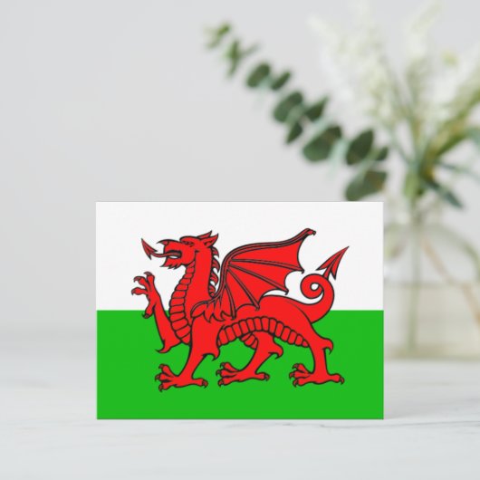 Vlag van Wales Briefkaart (Staand voorkant)