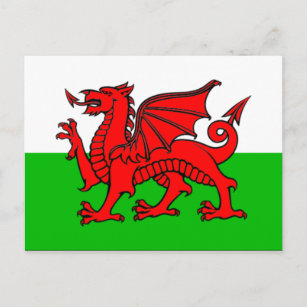 Vlag van Wales Briefkaart