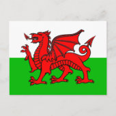 Vlag van Wales Briefkaart (Voorkant)