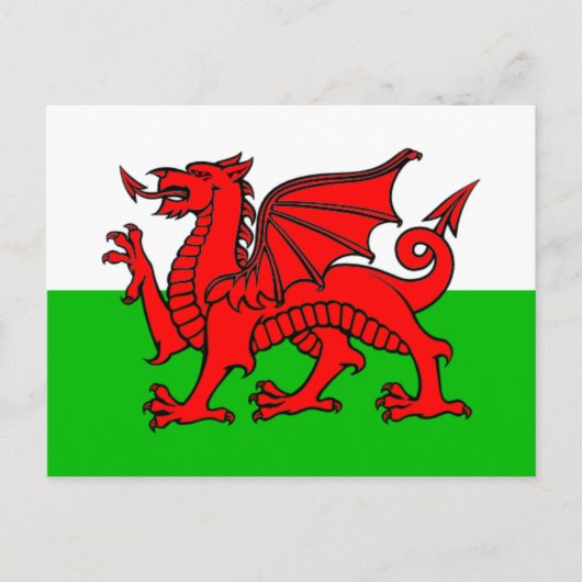 Vlag van Wales Briefkaart (Voorkant)