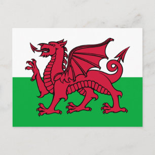 Vlag van Wales Briefkaart