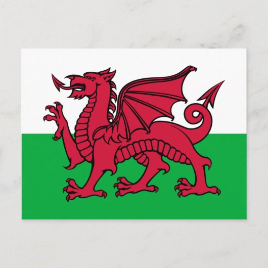 Vlag van Wales Briefkaart (Voorkant)
