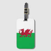 Vlag van Wales (Cymru) Bagagelabel (Voorkant (verticaal))