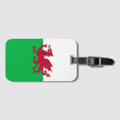Vlag van Wales (Cymru) Bagagelabel (Voorkant (horizontaal))