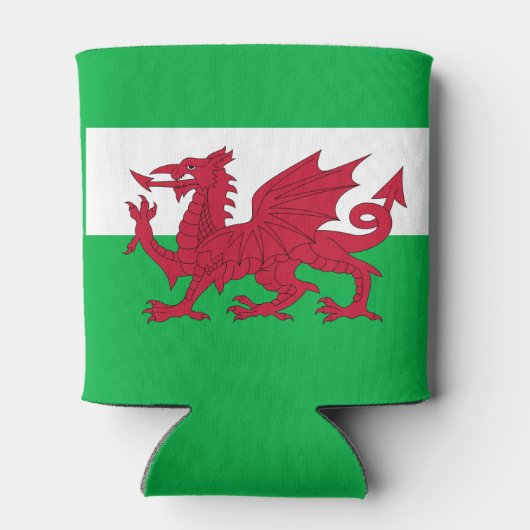 Vlag van Wales (Cymru) Blikjeskoeler (Achterkant)