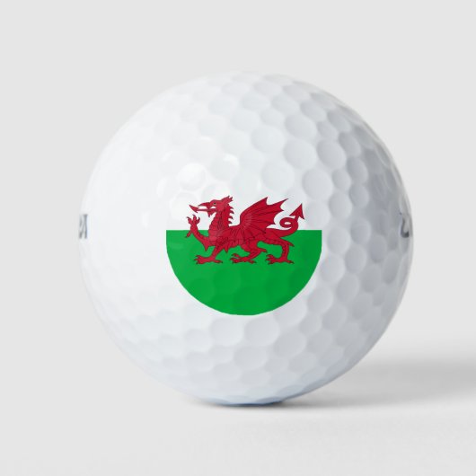 Vlag van Wales (Cymru) Golfballen (Voorkant)