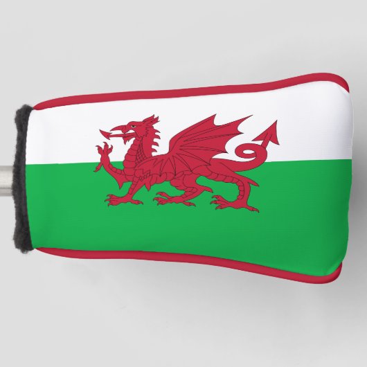 Vlag van Wales (Cymru) Golfheadcover (Voorkant)