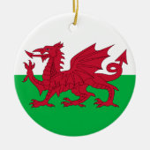 Vlag van Wales (Cymru) Keramisch Ornament (Voorkant)