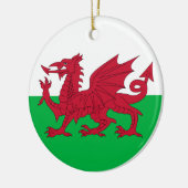 Vlag van Wales (Cymru) Keramisch Ornament (Links)