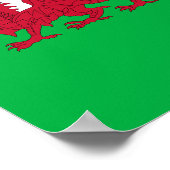 Vlag van Wales (Cymru) Poster (Hoek)