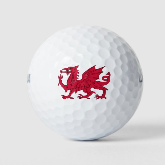Vlag van Wales Golfballen (Voorkant)