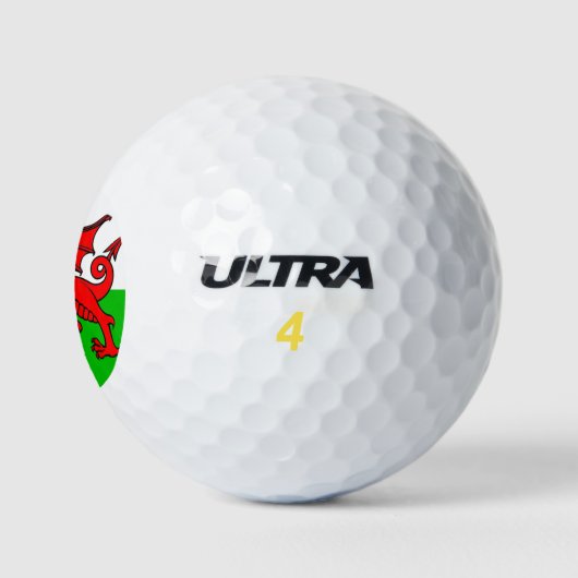 Vlag van Wales Golfballen (Logo)