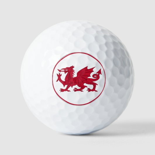 Vlag van Wales Golfballen (Voorkant)