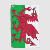 Vlag van Wales Golfhanddoek (Voorkant)