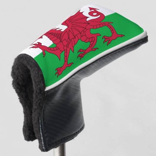 Vlag van Wales Golfheadcover (3/4 voorkant)