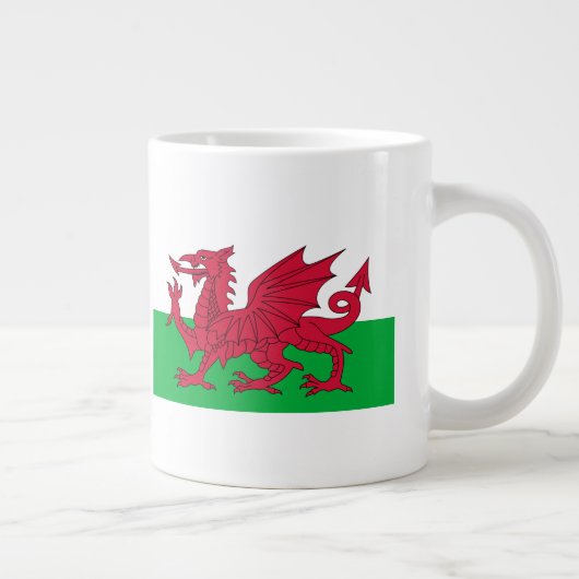 Vlag van Wales Grote Koffiekop (Rechts)