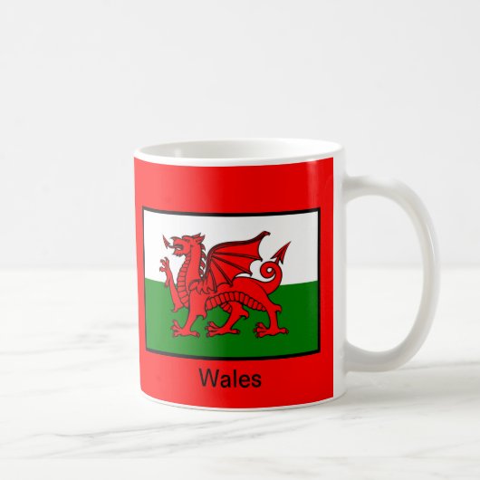Vlag van Wales Koffiemok (Rechts)