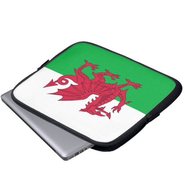 Vlag van Wales Laptop Sleeve (Voorkant onderkant)