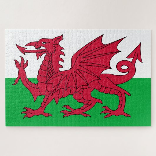 Vlag van Wales Legpuzzel (Horizontaal)