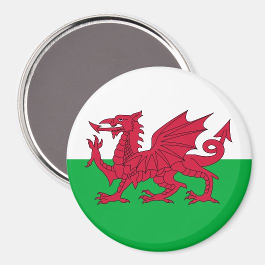 Vlag van Wales Magneet (Voorkant / Achterkant)