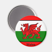 Vlag van Wales Magneet (Voorkant / Achterkant)