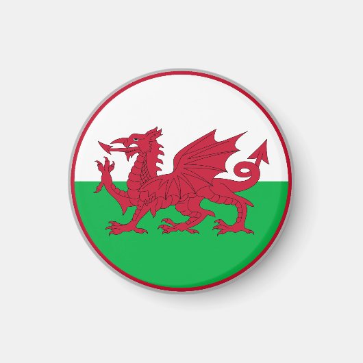 Vlag van Wales Magneet (Voorkant)