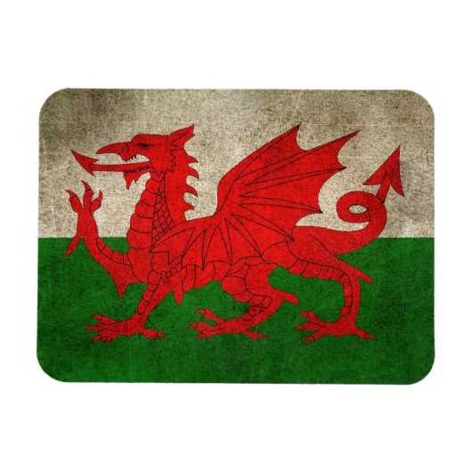  vlag van Wales Magneet (Horizontaal)