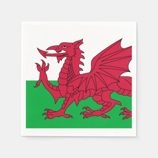 Vlag van Wales Papieren servetten (Voorkant)