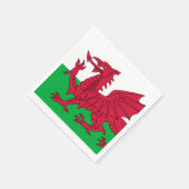 Vlag van Wales Papieren servetten (Hoek)