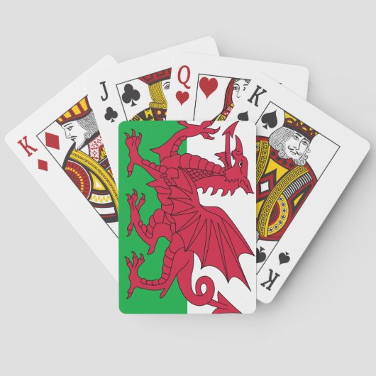 Vlag van Wales Pokerkaarten (Achterkant)