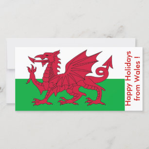 Vlag van Wales, Prettige feestdagen uit het Vereni Feestdagenkaart
