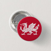 Vlag van Wales Ronde Button 3,2 Cm (Voorkant /achterkant)