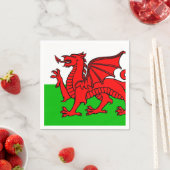vlag van Wales Servet (Insitu)