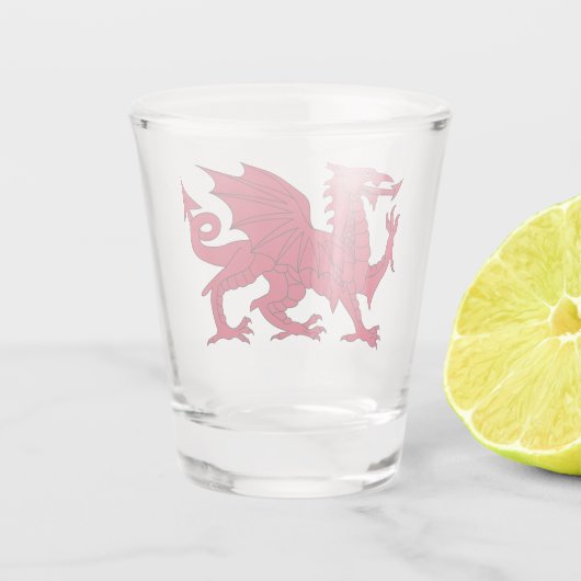 Vlag van Wales Shot Glas (Achterkant)