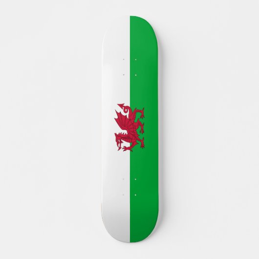 Vlag van Wales Skateboard (Voorkant)