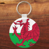 Vlag van Wales Sleutelhanger (Voorkant)