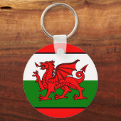 Vlag van Wales Sleutelhanger (Voorkant)
