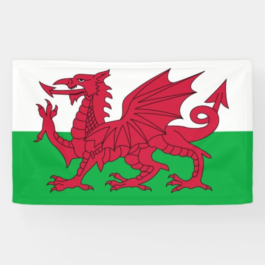 Vlag van Wales Spandoek (Horizontaal)