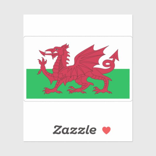 Vlag van Wales Sticker (Vel)