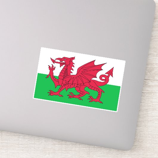 Vlag van Wales Sticker (Detail)