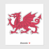 Vlag van Wales Sticker (Vel)